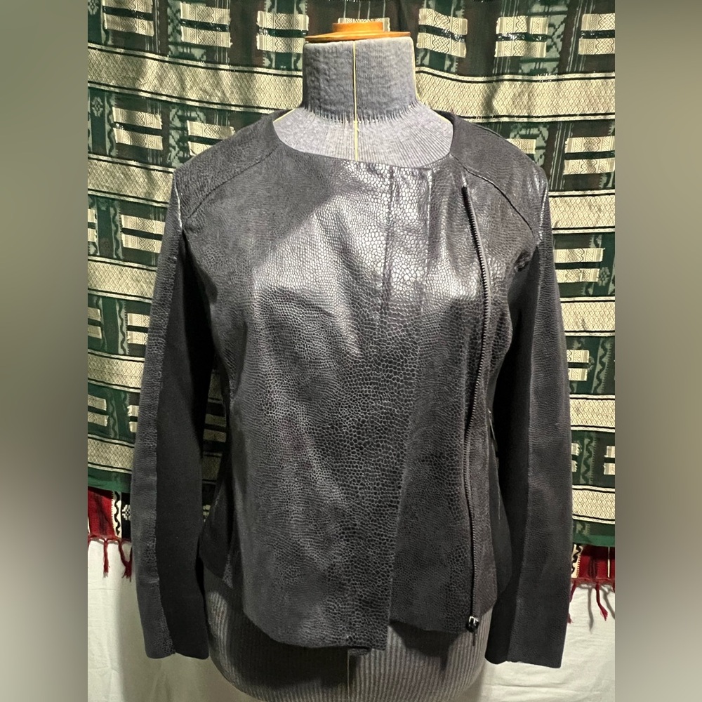 Black faux leather jacket